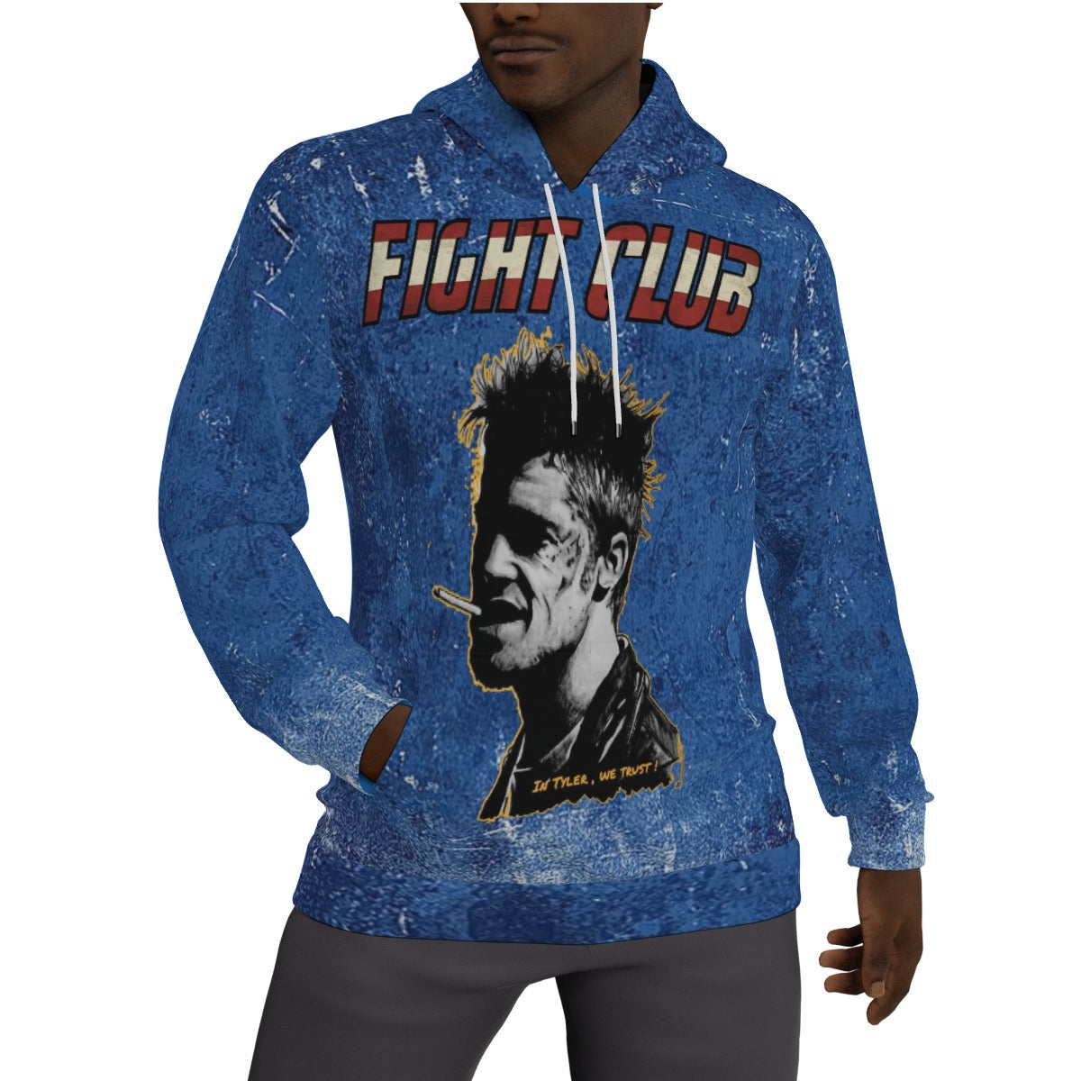 Brad Pitt Fight Club Fleeced Lined Hoodie Version 2