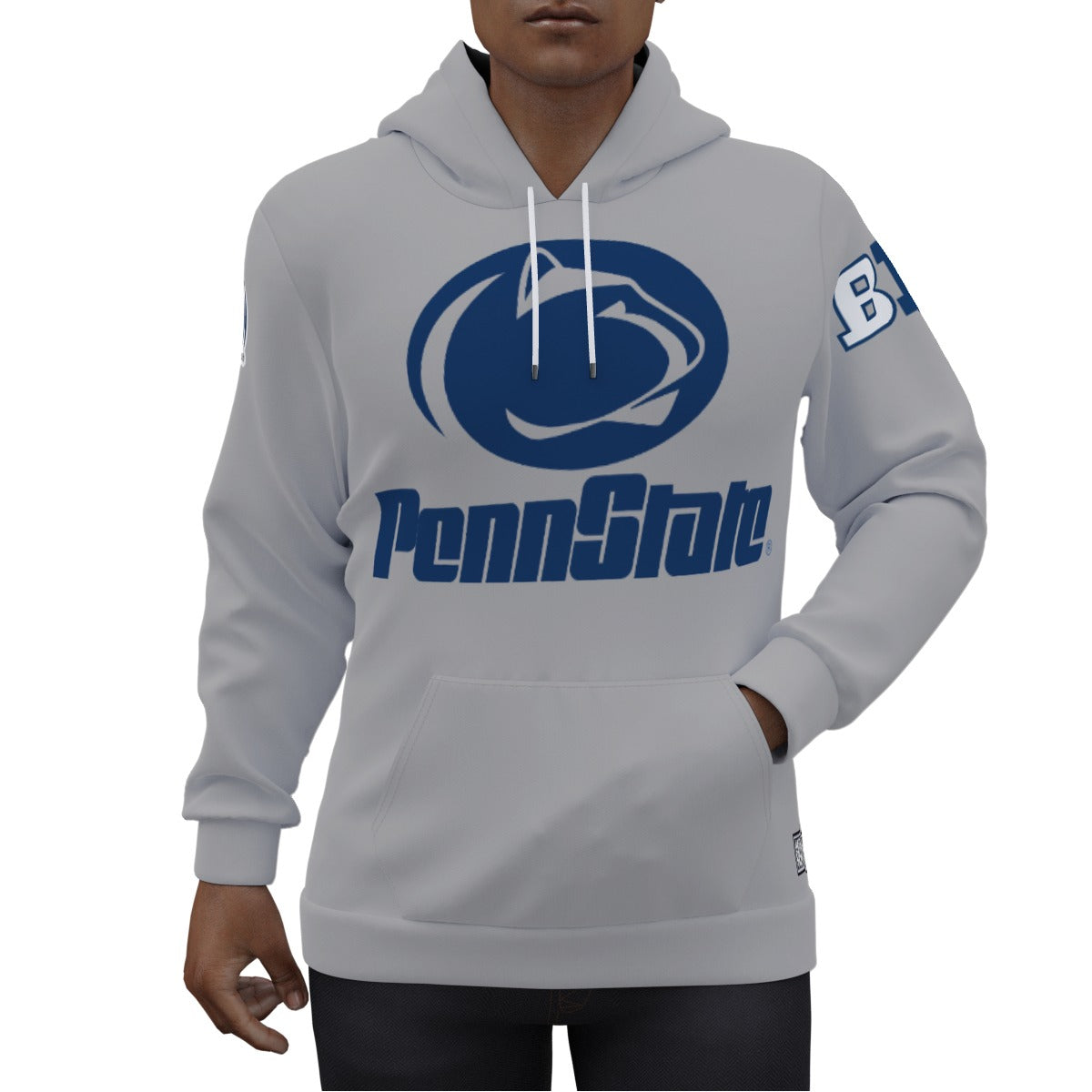 Penn State Grey Hoodie Blue Letters