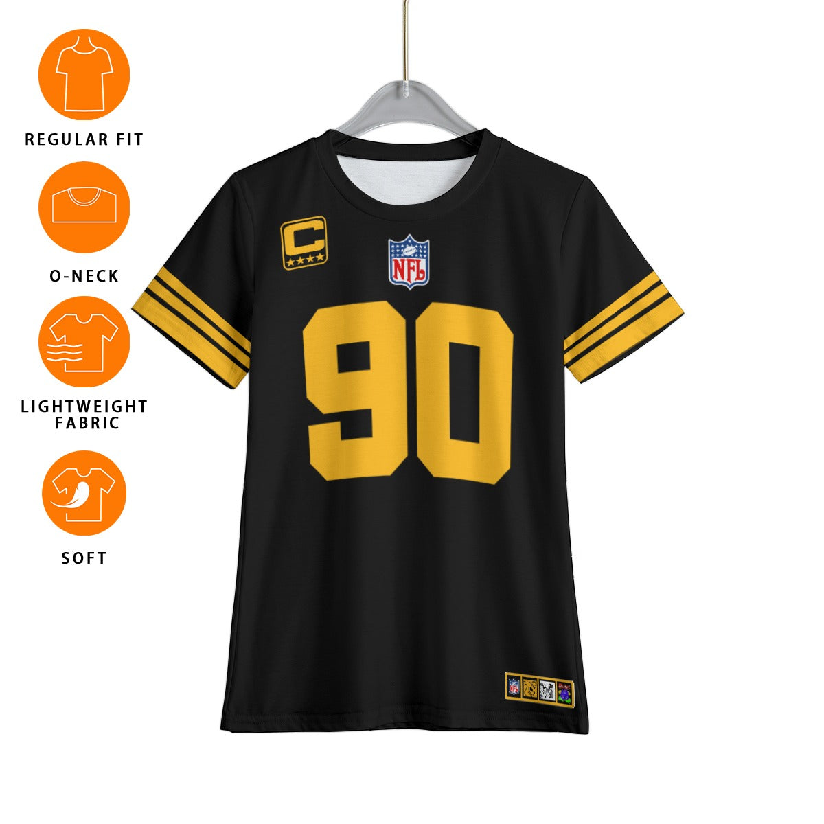 Pittsburgh Steelers TJ Watt Youth Color Rush Jersey T-shirt