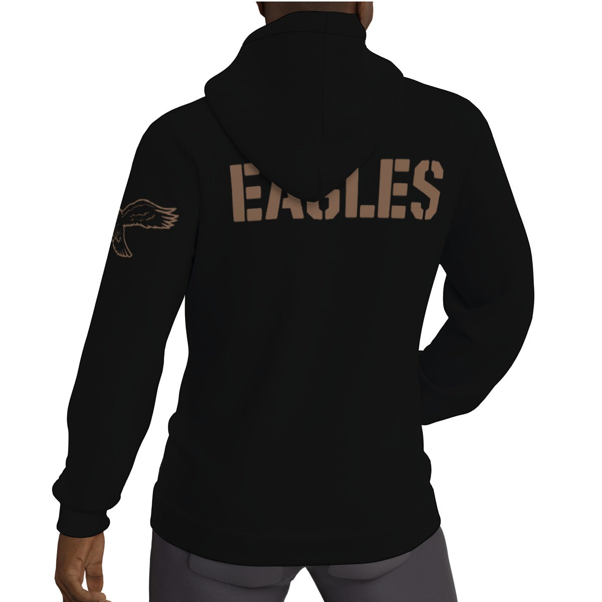 Philadelphia Eagles Black New Logo Salute To Service Fleeced Lined Hoodie