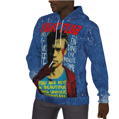 Fight Club Brad Tyler Durkin You are not a beautiful and Unique Snowflake Fleeced Lined Hoodie