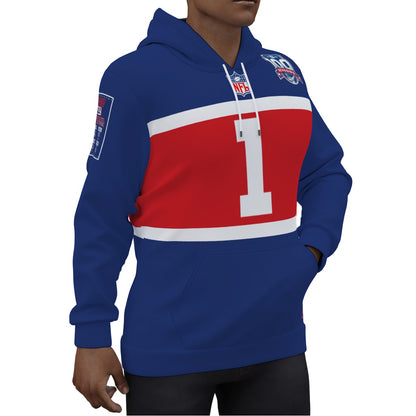 Malik Nabers New York Giants 2024 100th Anniversary Jersey Hoodie