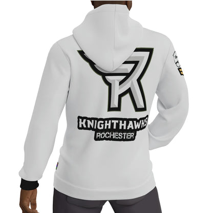 Rochester Knighthawks White Fleeced Lined Hoodie