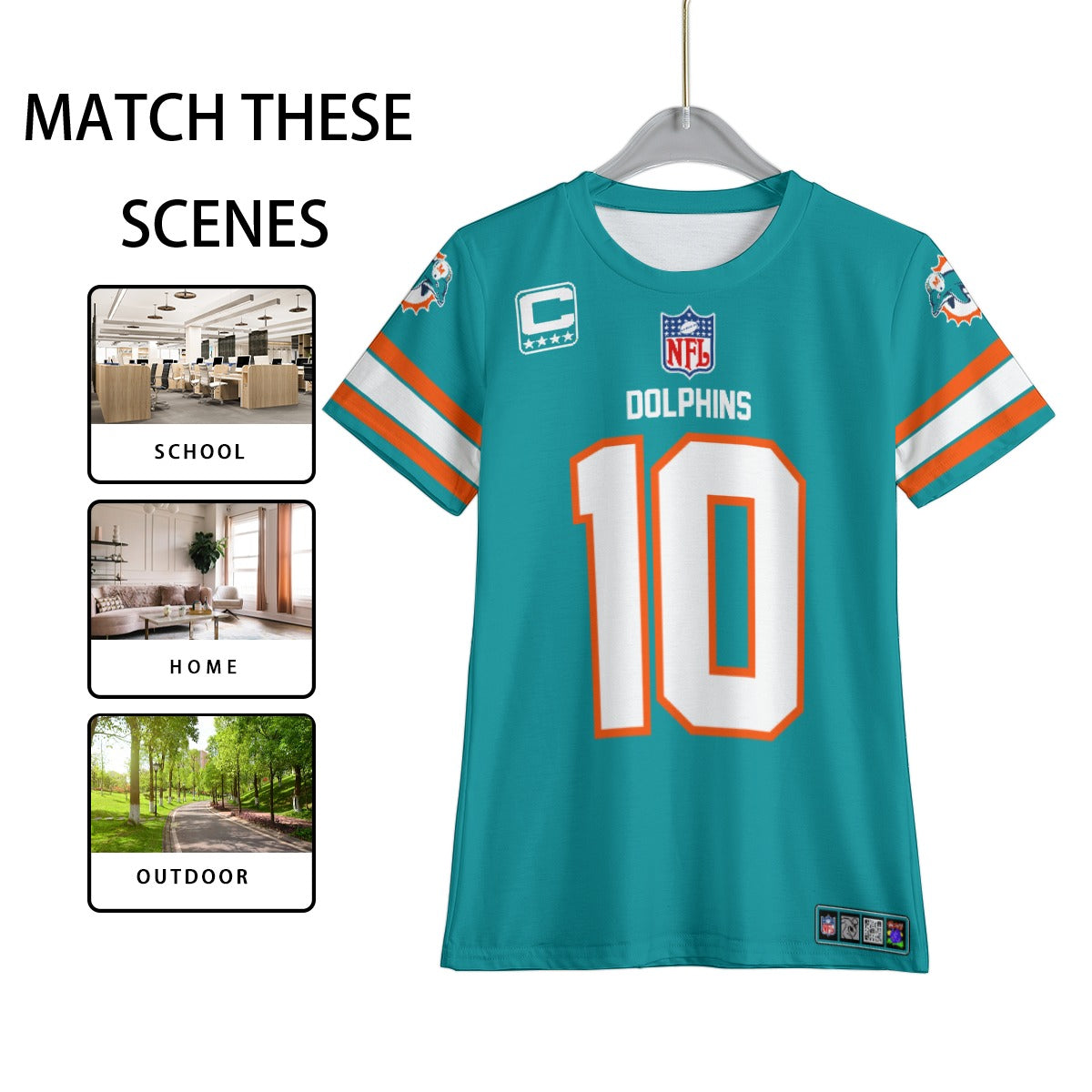 Miami Dolphins Tyreek Hill Youth Jersey T-Shirt