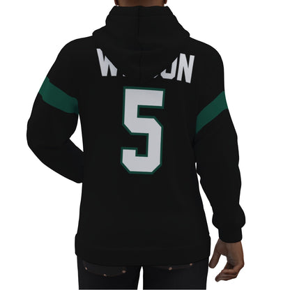 NY Jets Garrett Wilson Black Jersey Hoodie