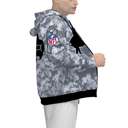 2024 Salute to Service Buffalo Bills Sherpa Fleece Zip up Hoodie