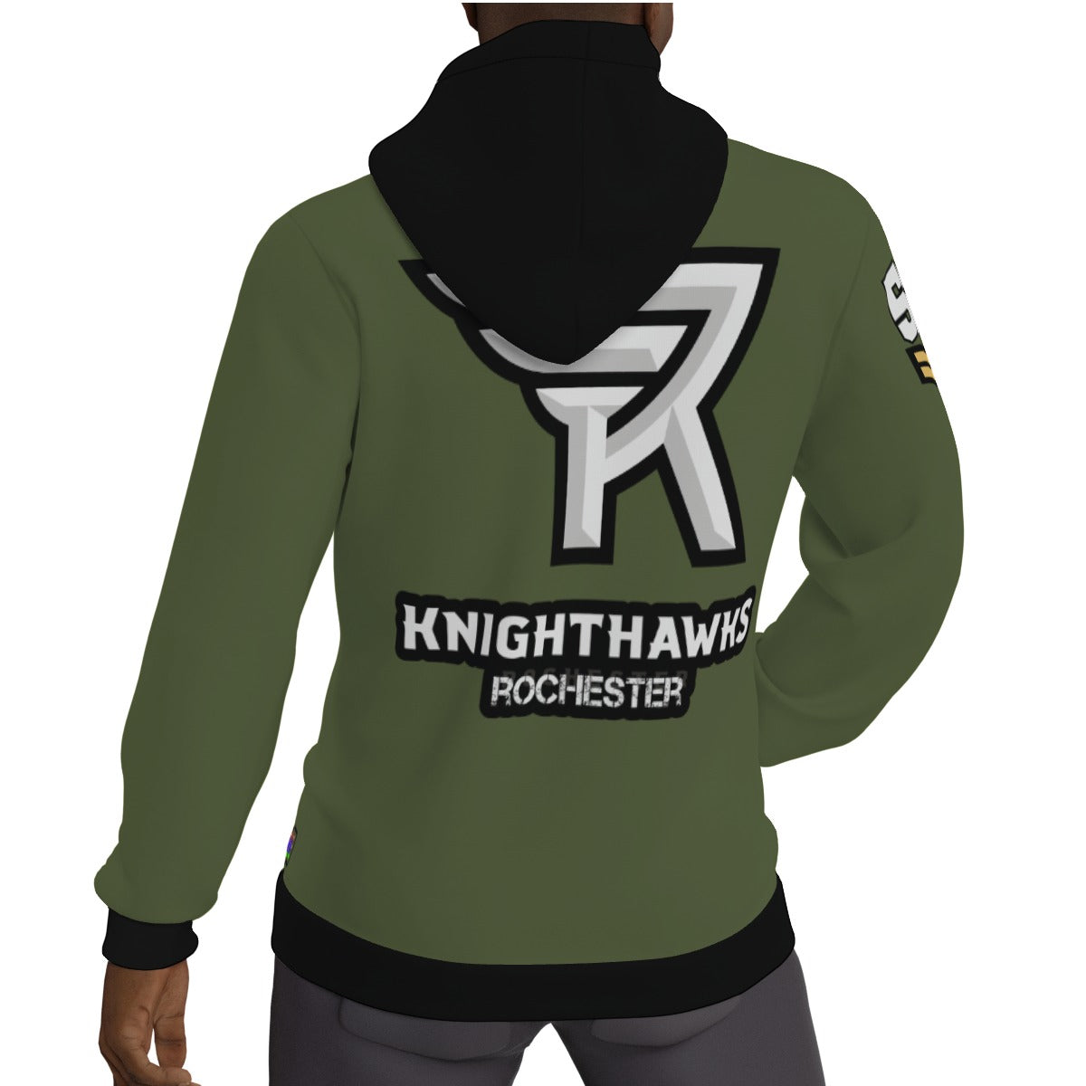 Rochester Knighthawks Green Fleeced Lined Hoodie