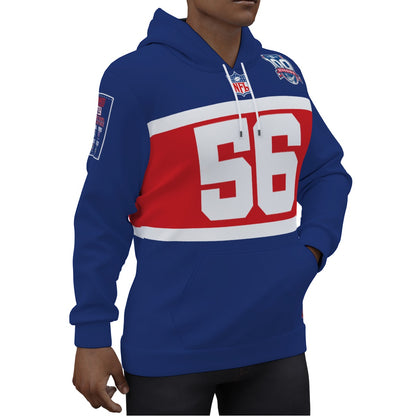 Lawrence Taylor  New York Giants 2024 100th Anniversary Jersey Hoodie