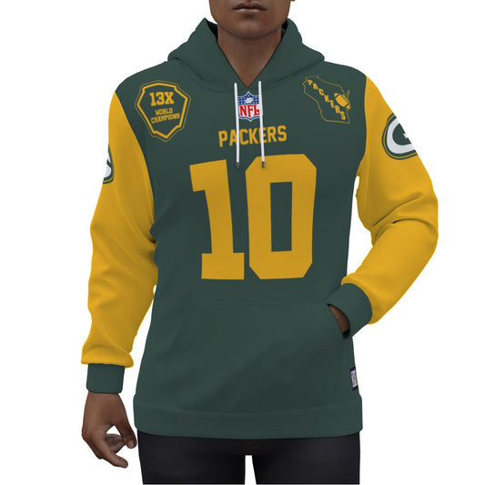 Jordan Love Greenbay Packers Alternative Jersey Hoodie