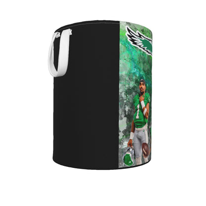 Philadelphia Eagles Team Collage Paint Splatter Laundry Hamper