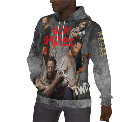 Rick Grimes Collage Walking Dead Fleeced Lined Hoodie