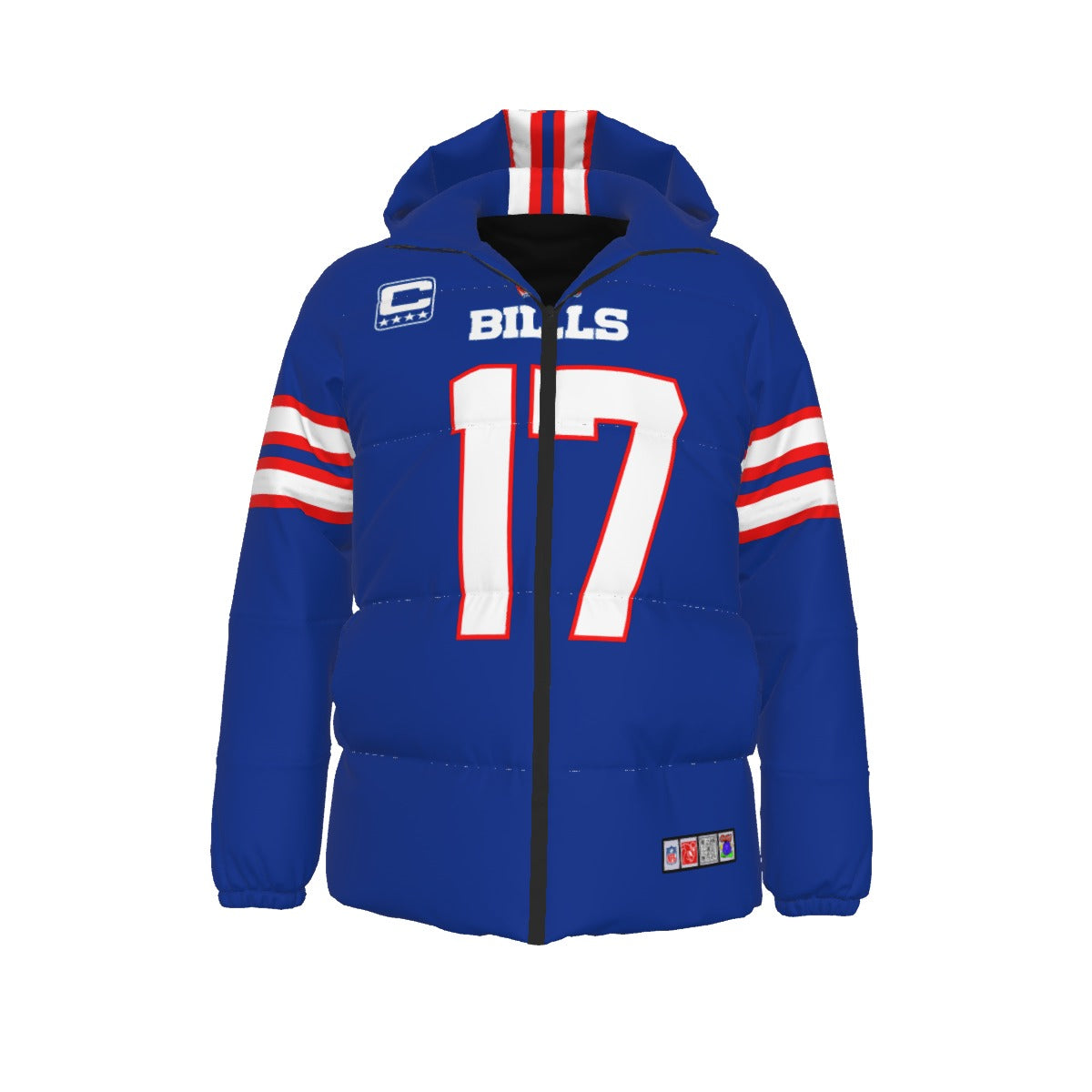 Josh Allen Blue Jersey Style Down Jacket