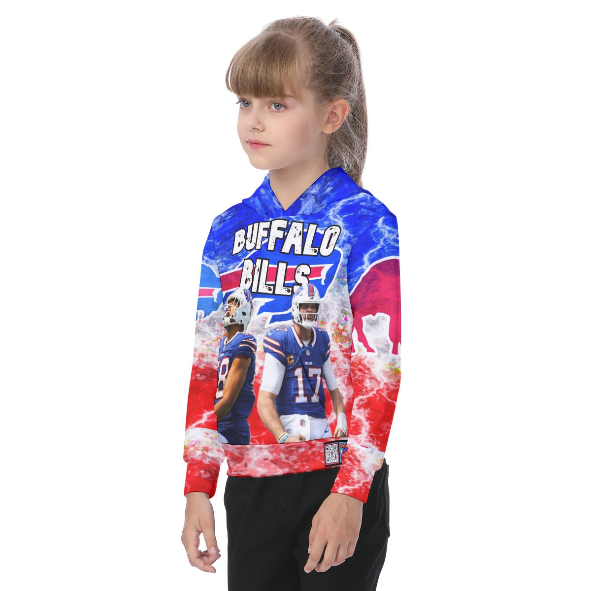 Youth 2024 Electric Clouds Buffalo Bills Team Hoodie