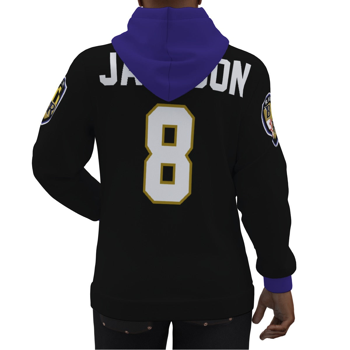 Lamar Jackson Baltimore Ravens  Black Jersey Hoodie