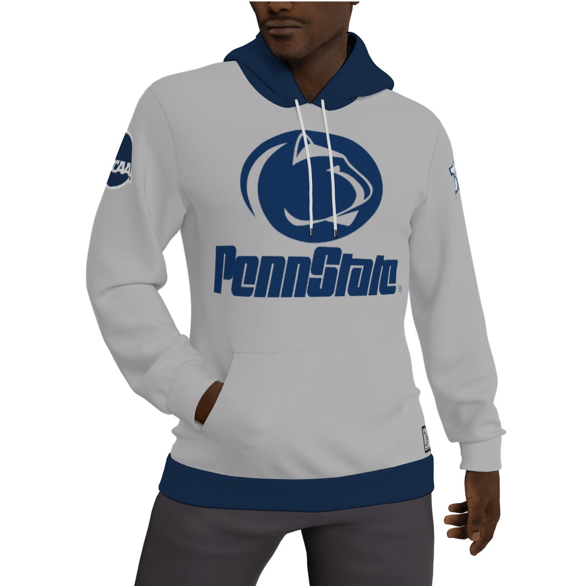 Penn State Gray Fleeced Lined Hoodie