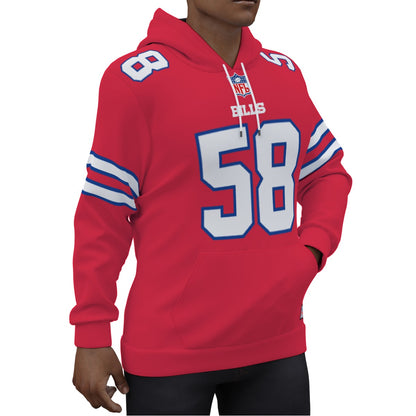 Buffalo Bills Matt Milano Color Rush Jersey Hoodie