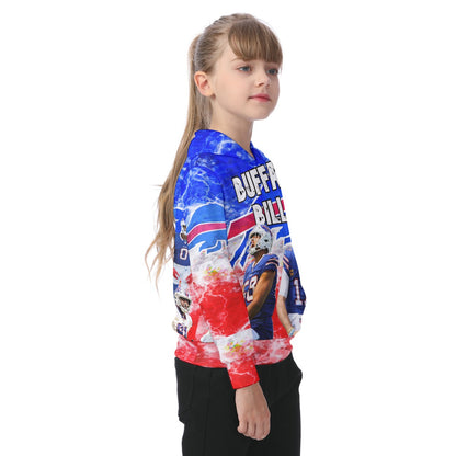 Youth 2024 Electric Clouds Buffalo Bills Team Hoodie