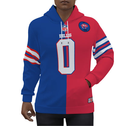 Buffalo Bills Keon Coleman 1/2 1/2 Jersey Hoodie