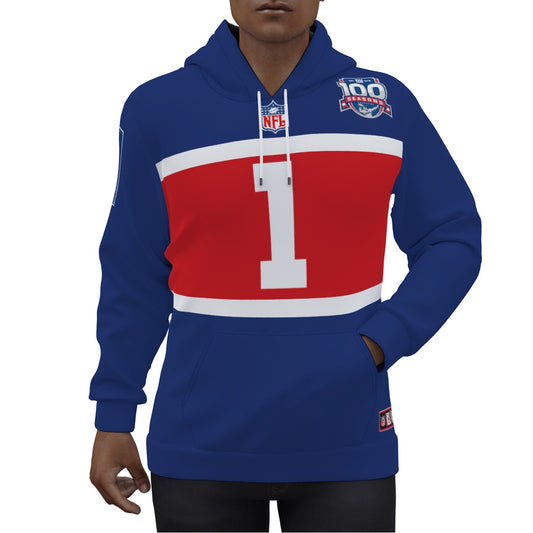 Malik Nabers New York Giants 2024 100th Anniversary Jersey Hoodie