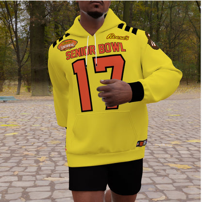 Josh Allen Senior Bowl Yellow Jersey Fleeced Lined Hoodie