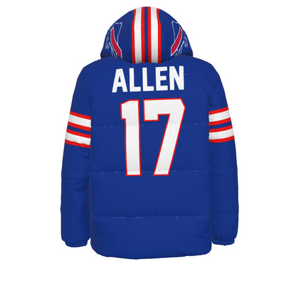 Josh Allen Blue Jersey Style Down Jacket