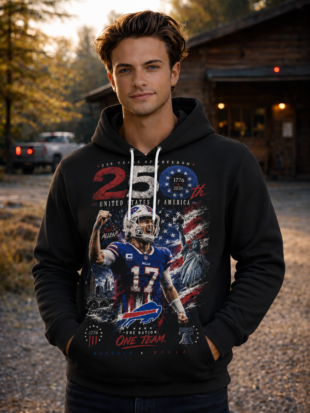 Buffalo Bills Celebrate Americas 250th Anniversary Hoodie