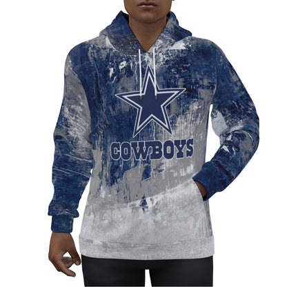 Dallas Cowboys Abstract Paint Hoodie Version 2