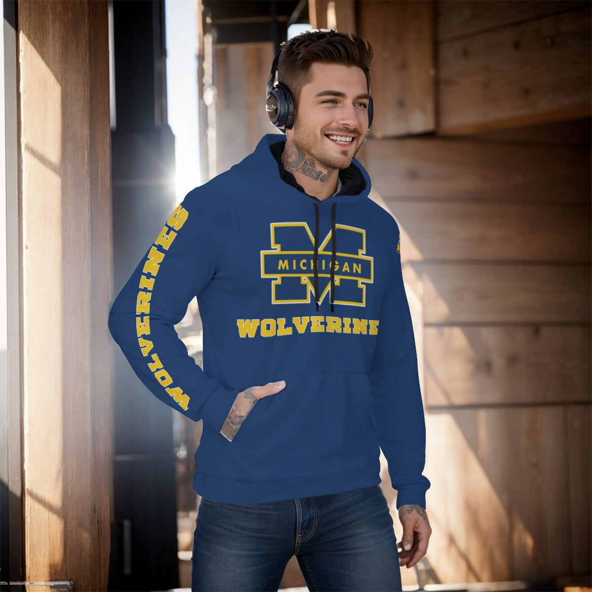 University of Michigan Wolverines Blue Hoodie Version 2