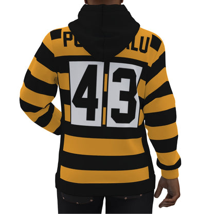 Troy Polamalu Pittsburgh Steelers Bumble Bee Jersey Hoodie