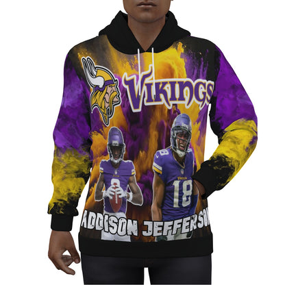 Minnesota Viking Justin Jefferson Jordan Addison Hoodie