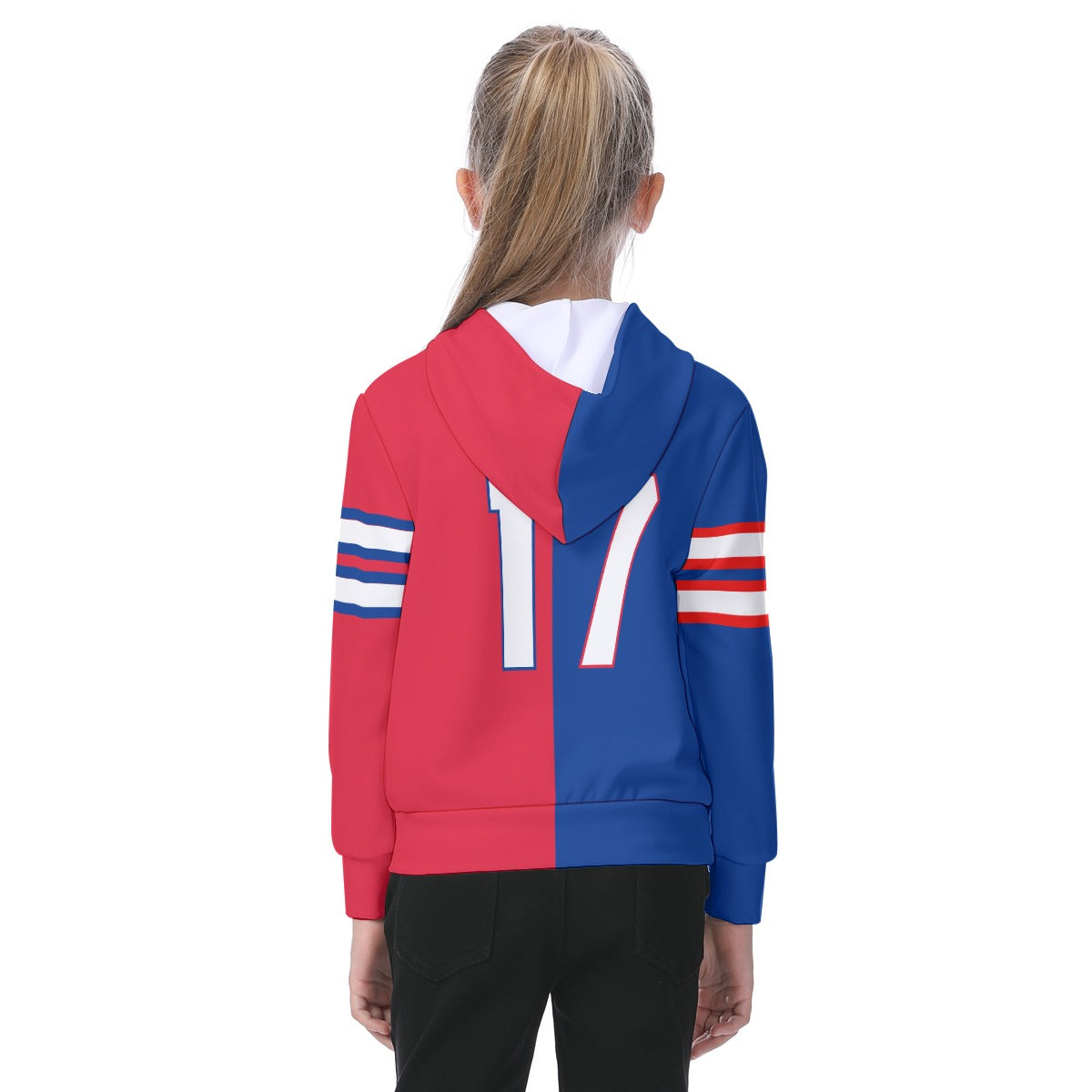 Children's Josh Allen Buffalo Bills Half and Half Jersey Hoodie