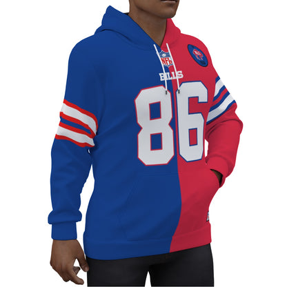 Buffalo Bills Dalton Kincaid Jersey Hoodie 1/2 1/2