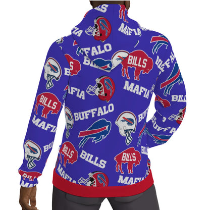 Buffalo Bills Logo Collage Hoodie Fleeced Lined