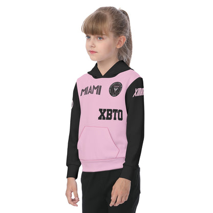 Youth Lionel Andres Messi Inter Miami Pink/Black Jersey Hoodie