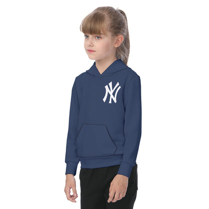 Youth NY Yankees Blue Aaron Judge Jersey Hoodie