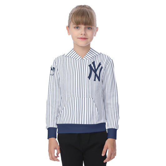 Youth Pin Stripes Aaron Judge Jersey Hoodie