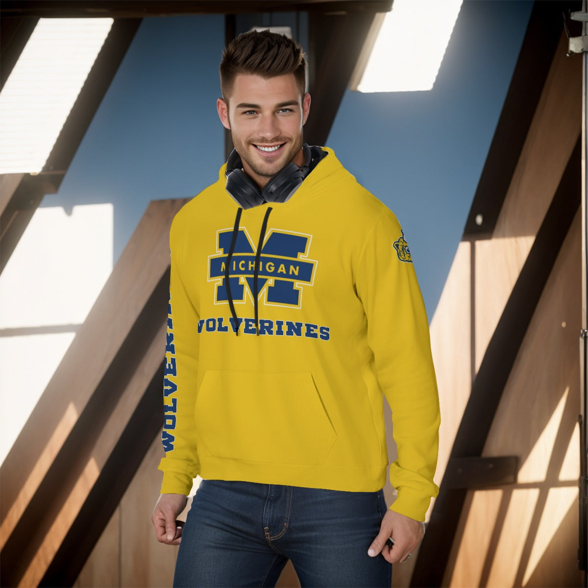 University of Michigan Wolverines Yellow Hoodie Version 2