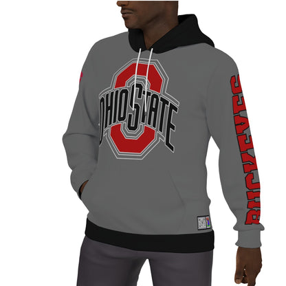 Ohio State Buckeyes Grey Fleeced Lined Hoodie