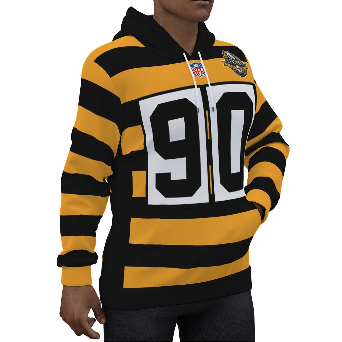 TJ Watt Pittsburgh Steelers Bumble Bee Jersey Hoodie