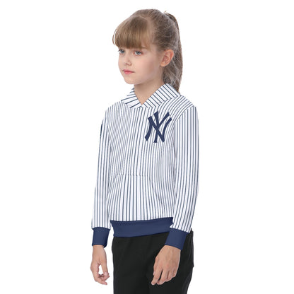 Youth Pin Stripes Aaron Judge Jersey Hoodie