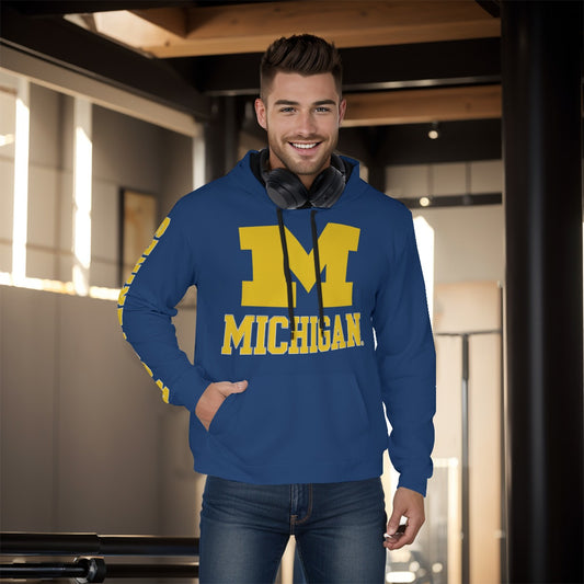 University of Michigan Wolverines Blue Hoodie Version 1