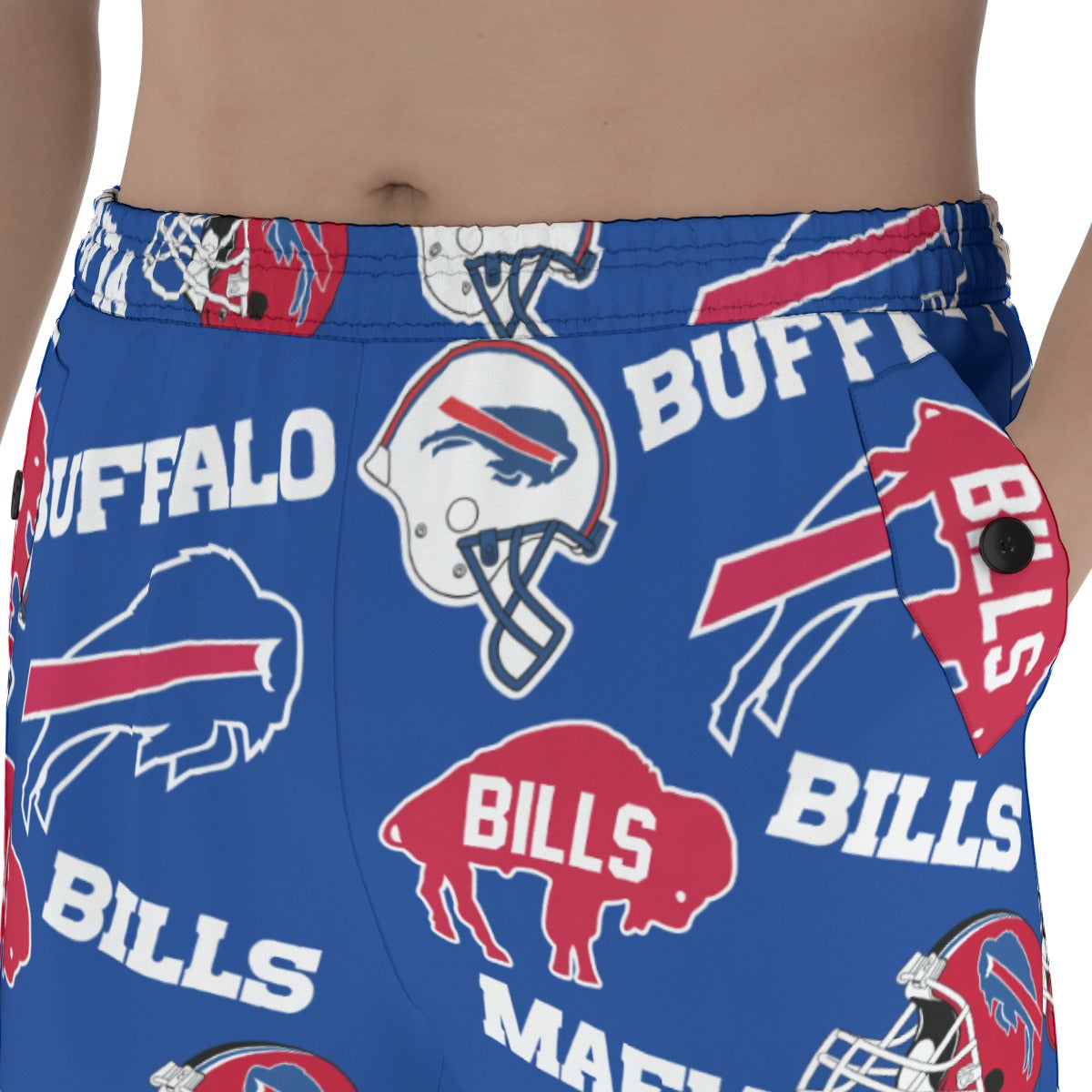 Buffalo Bills Collage Men's Pocket Cargo Pants