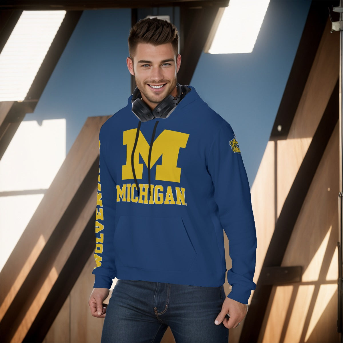 University of Michigan Wolverines Blue Hoodie Version 1