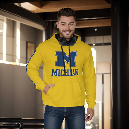 University of Michigan Wolverines Yellow Hoodie Version 1