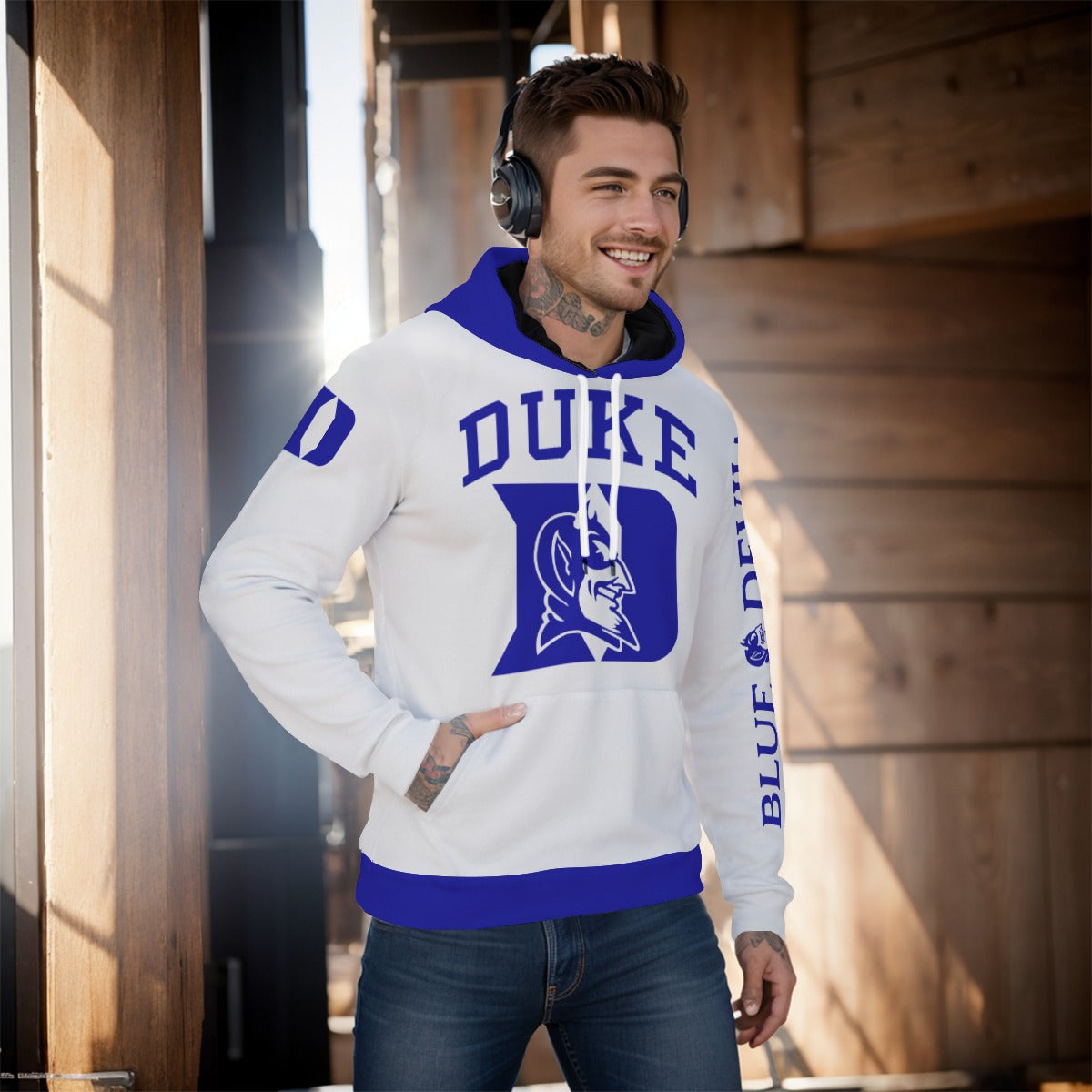 Duke University White Hoodie Version 1