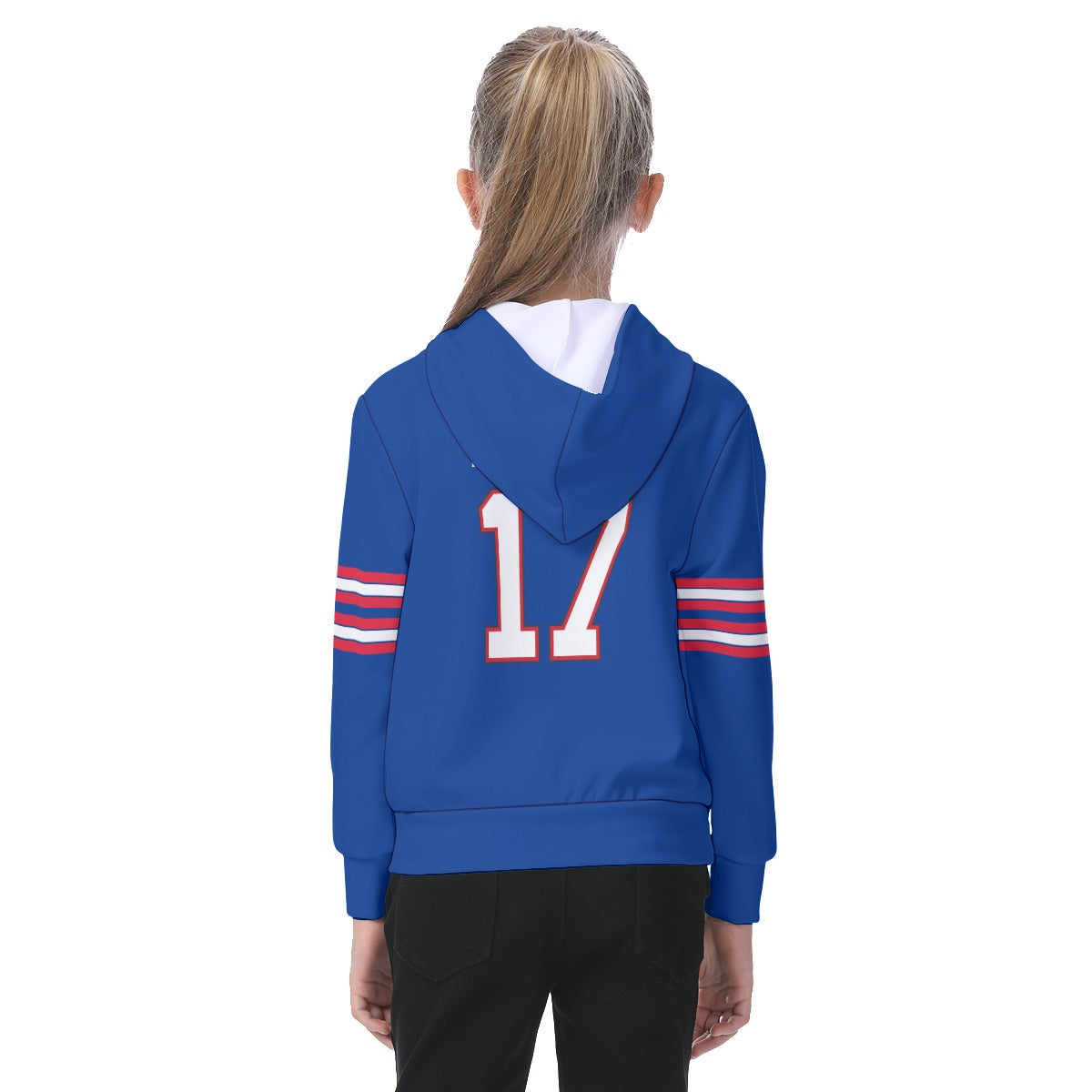 Youth Josh Allen Buffalo Bills Blue Jersey Hoodie