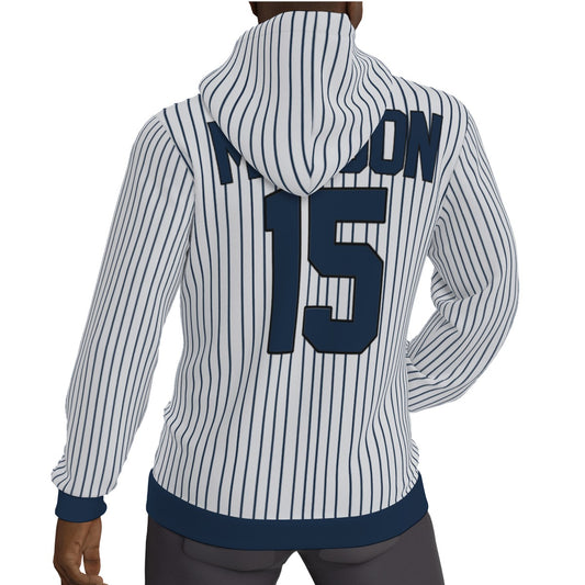 New York Yankees Jersey Hoodie Thurman Munson Fur Lined