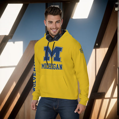 University of Michigan Wolverines Yellow Hoodie Version 1