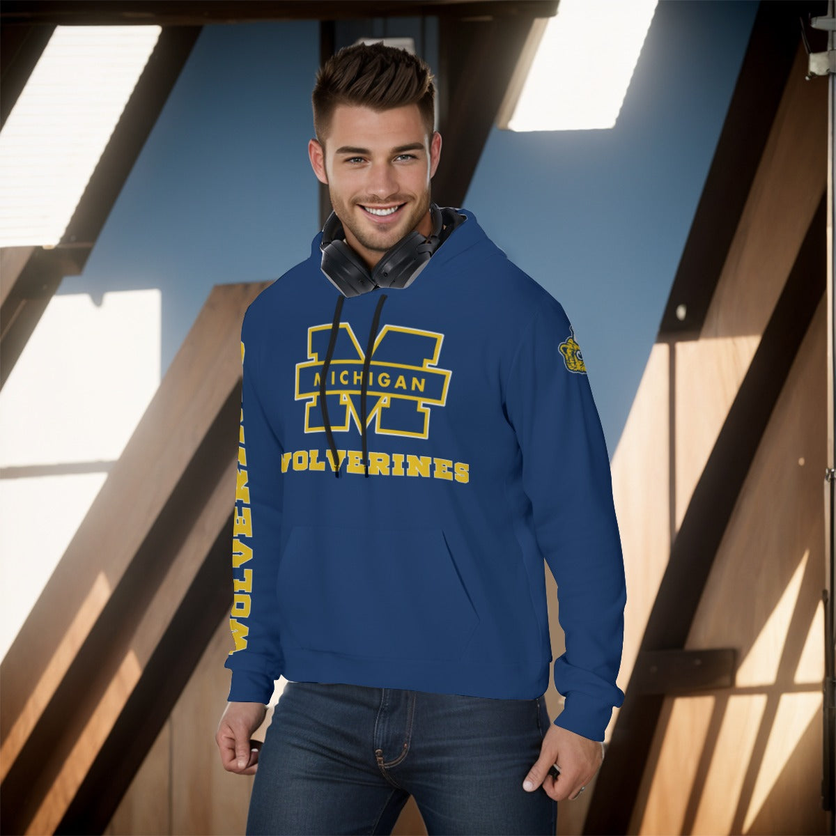 University of Michigan Wolverines Blue Hoodie Version 2