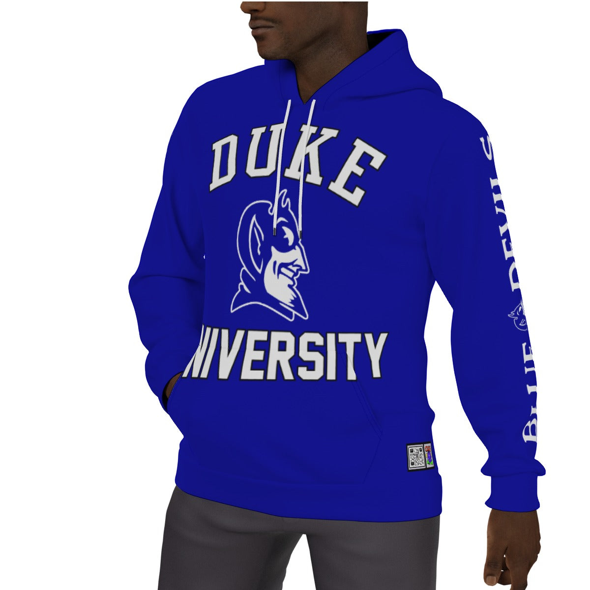 Duke University Blue Fleeced Lined Hoodie